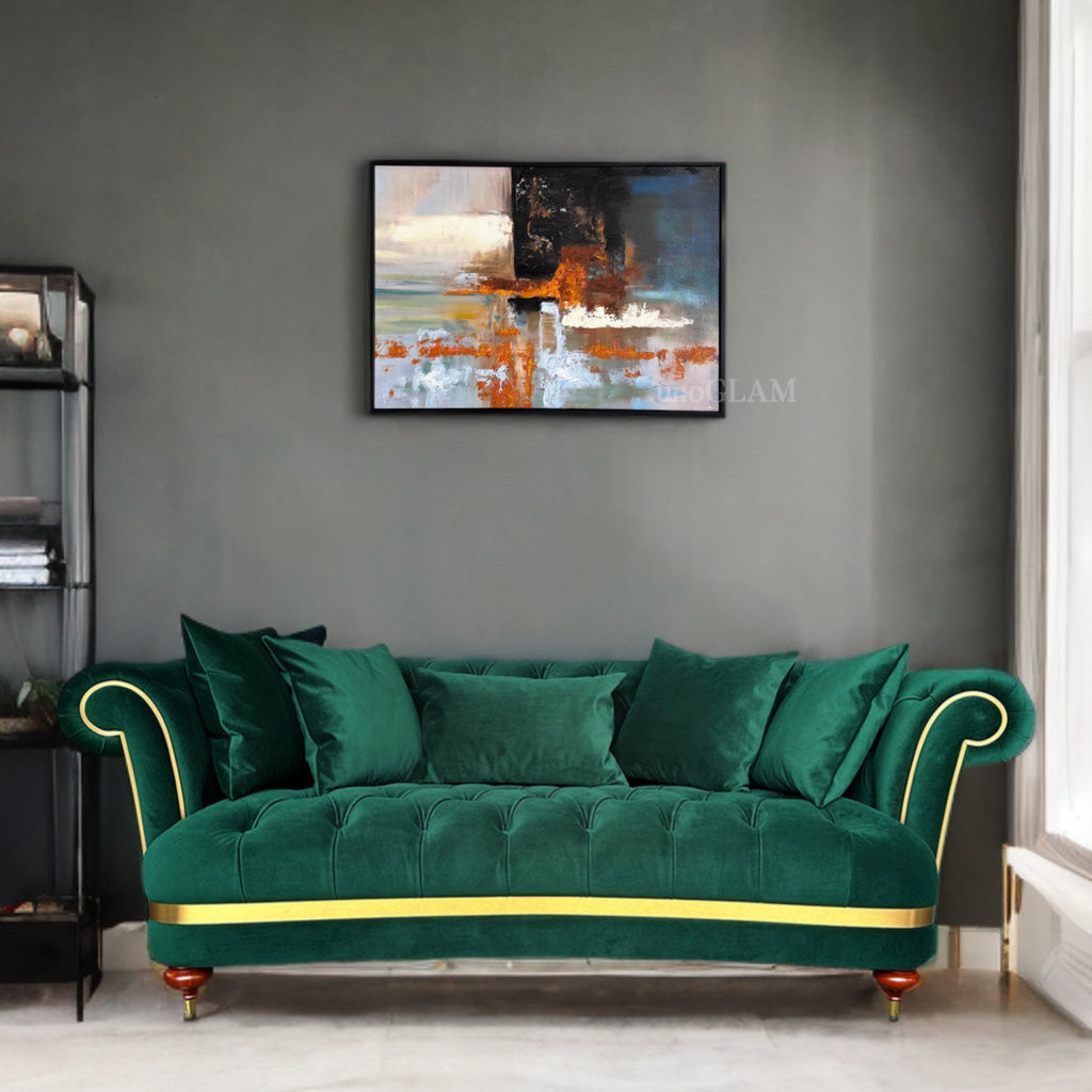 モダンなアート額 (103×73)/おしゃれな抽象画(多色)