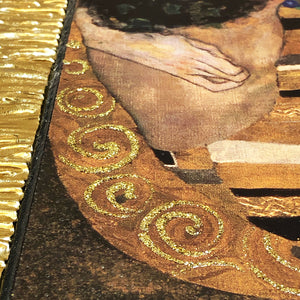 クリムト ザ・キス／ゴールドフレームの縦長アート額絵 （イタリア製）石膏ボード用取付フック1個サービス