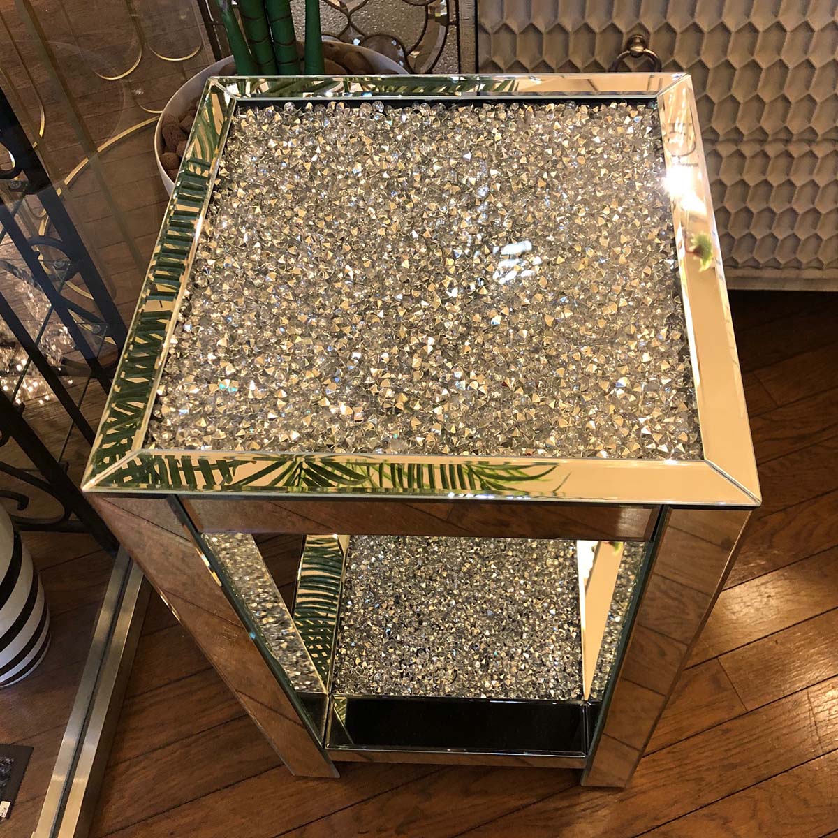 おしゃれな飾り台 ミラー家具 モダン 小さいサイズ (置き台 花台)