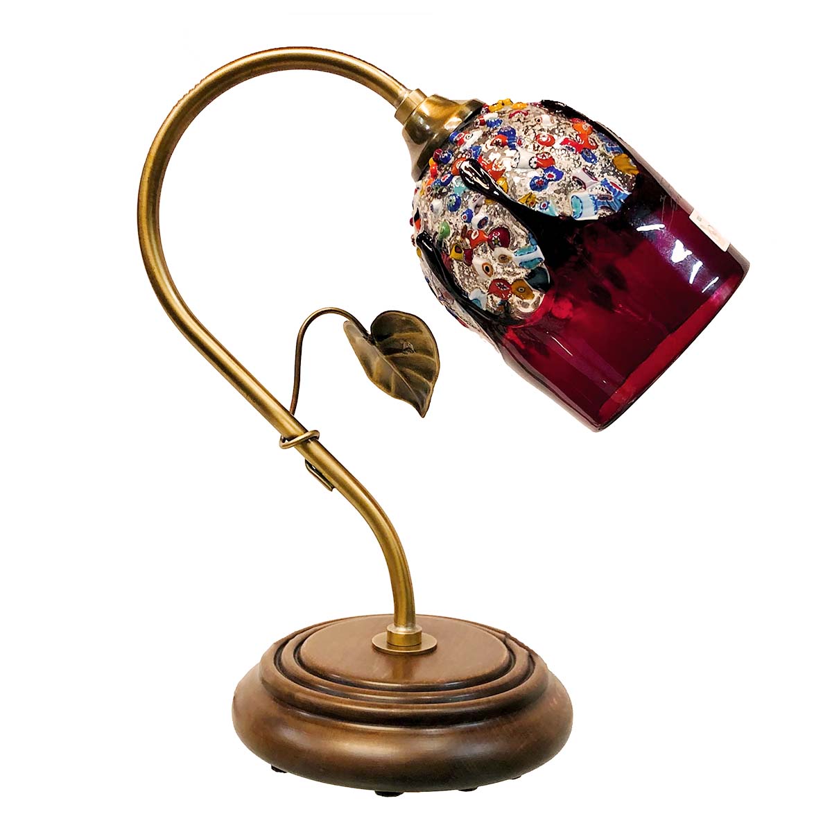 ベネチアンランプ(ライトブルー×ホワイトドット)/ ムラノグラス