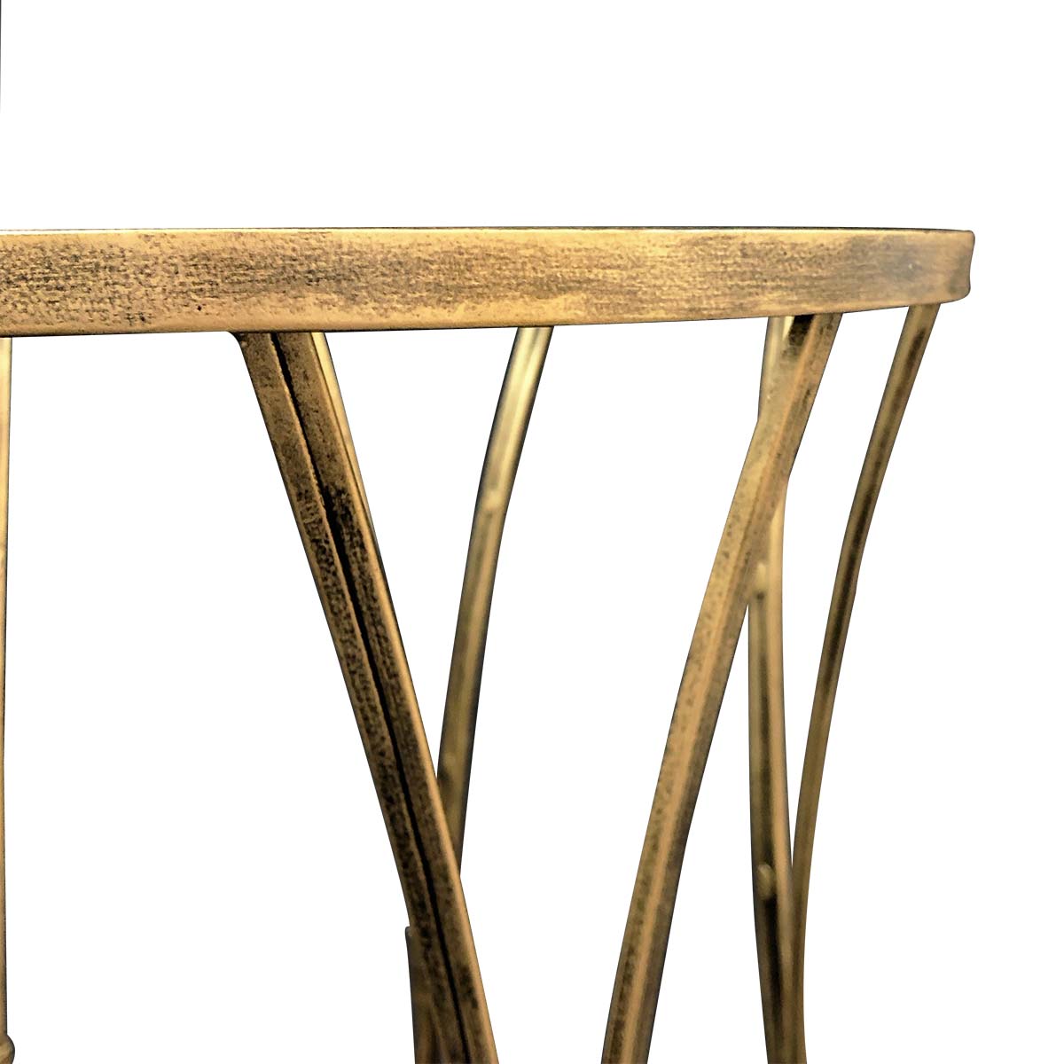 サイドテーブル /ゴールドフレームのガラステーブル – .unoGLAM