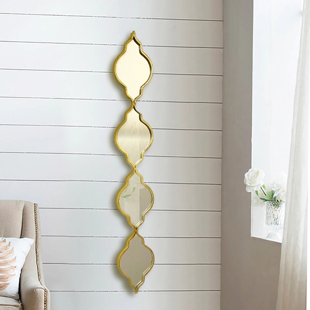 デザインウォールミラー モロッカン柄(Mサイズ)/ ボヘミアングラム デザインウォールミラー モロッカン柄(Mサイズ)/ ボヘミアングラム