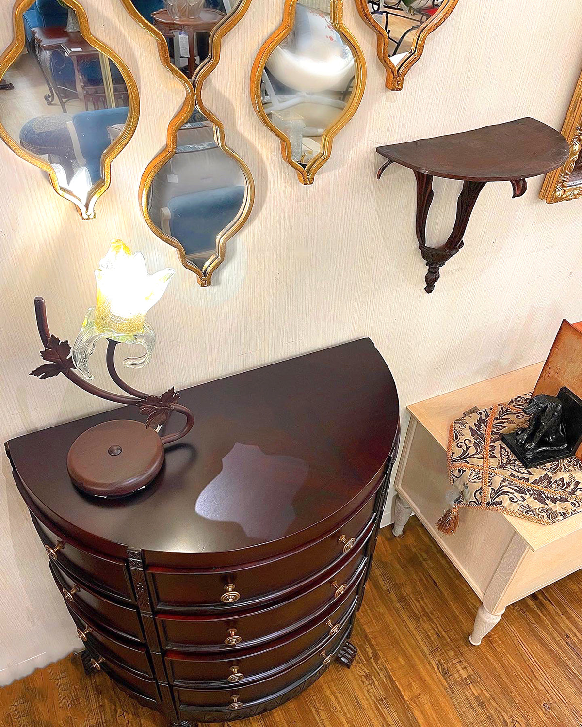 デザインウォールミラー モロッカン柄(Sサイズ)/ ボヘミアングラムスタイルのウォールオブジェ