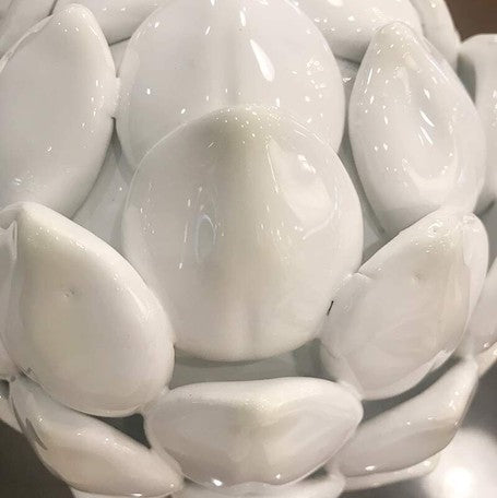 アーティチョーク置物(L)/インテリアオブジェ/ 陶器 (ホワイト)