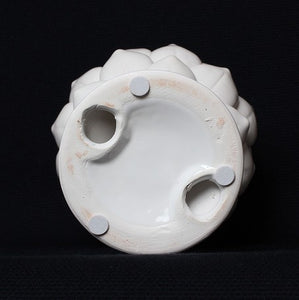 ハイセンスなインテリアオブジェ/ アーティチョーク（S）陶器 （ホワイト）