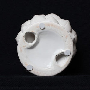 ハイセンスなインテリアオブジェ/ アーティチョーク（L）陶器 （ホワイト）