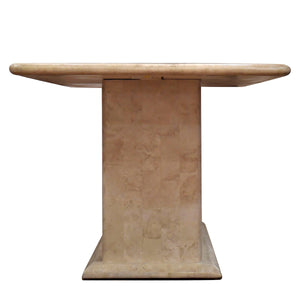 ホテルライクの白いダイニングテーブルでおしゃれに （ストーン脚）ウノグラムオリジナルデザイン Raffles (ラッフルズ) 長方形天板にシンプル脚