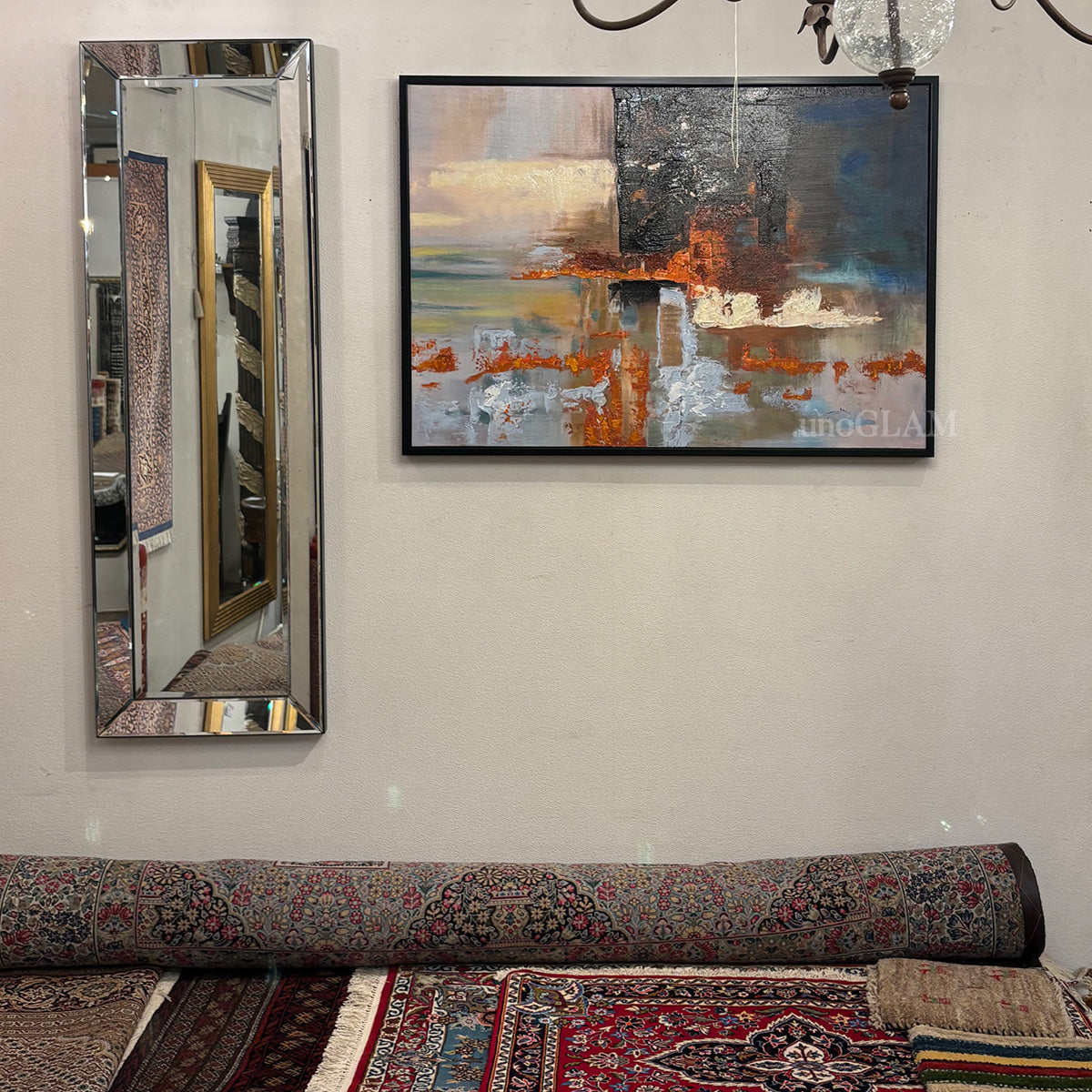 モダンなアート額 (103×73)/おしゃれな抽象画（多色）