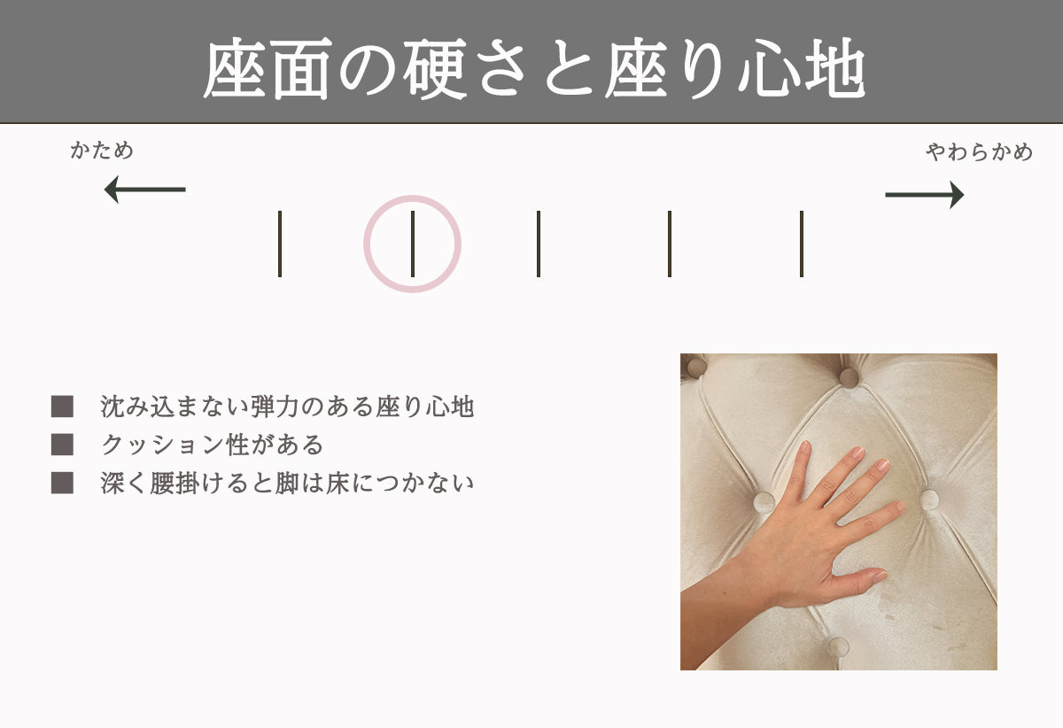 高級感あふれるホワイトベージュ ベルベット3人掛けソファ/ 真鍮付き [.unoGLAMオリジナル][送料無料]