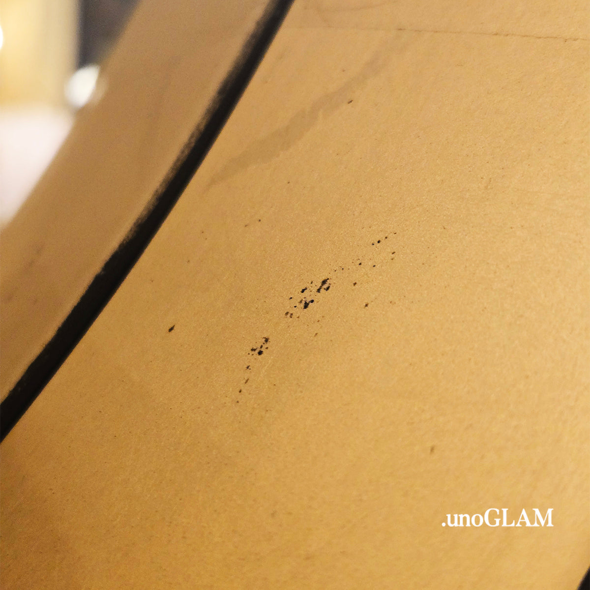 丸ミラー モダン大きめ Φ62.5㎝ /ゴールド＆ブラック 洗面所などに