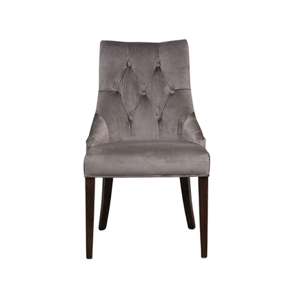 椅子・チェア おしゃれなリビングにぴったり/ 大人のモダンクラシックデザイン 【2脚セット】(ベルベットグレー）