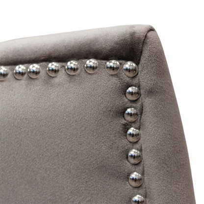 椅子・チェア おしゃれなリビングにぴったり/ 大人のモダンクラシックデザイン 【2脚セット】(ベルベットグレー）