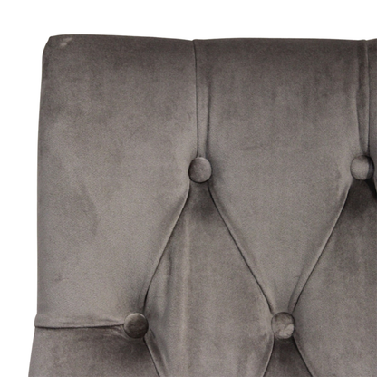 椅子・チェア おしゃれなリビングにぴったり/ 大人のモダンクラシックデザイン 【2脚セット】(ベルベットグレー）