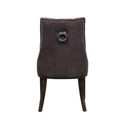 椅子・チェア おしゃれなリビングにぴったり/ 大人のモダンクラシックデザイン 【2脚セット】(ベルベットダークブラウン）