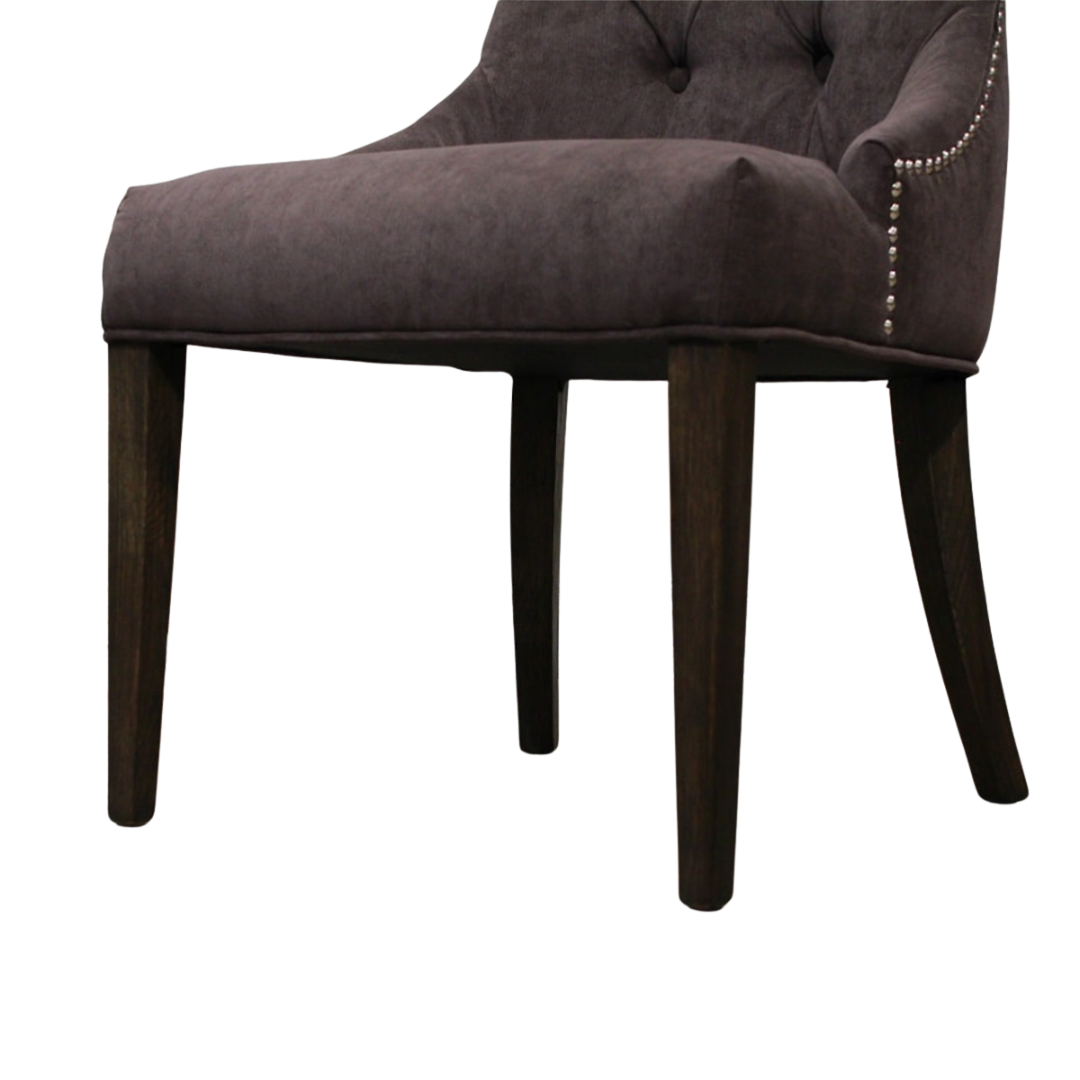 椅子・チェア おしゃれなリビングにぴったり/ 大人のモダンクラシックデザイン 【2脚セット】(ベルベットダークブラウン）