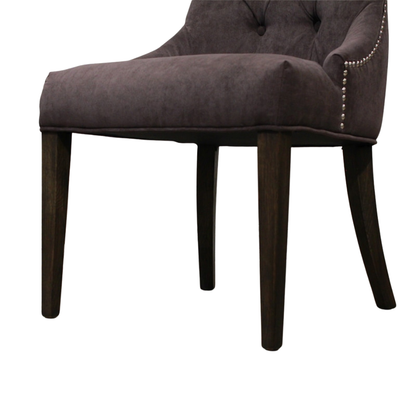 椅子・チェア おしゃれなリビングにぴったり/ 大人のモダンクラシックデザイン 【2脚セット】(ベルベットダークブラウン）