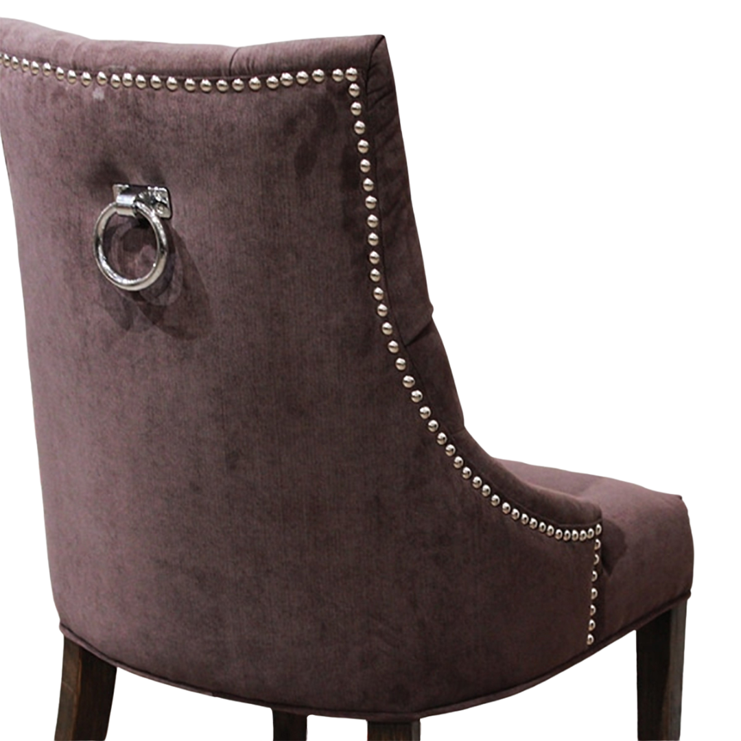 椅子・チェア おしゃれなリビングにぴったり/ 大人のモダンクラシックデザイン 【2脚セット】(ベルベットダークブラウン）