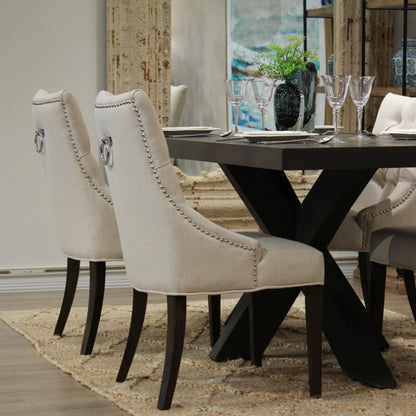 椅子・チェア おしゃれなリビングにぴったり/ 大人のモダンクラシックデザイン 【2脚セット】(アイボリー）