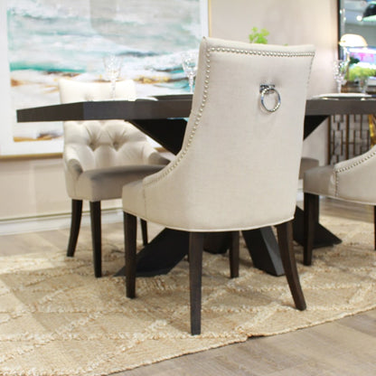 椅子・チェア おしゃれなリビングにぴったり/ 大人のモダンクラシックデザイン 【2脚セット】(アイボリー）