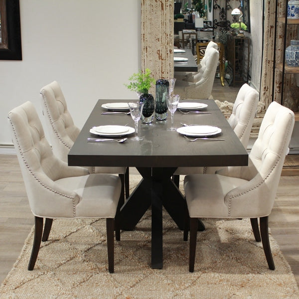 椅子・チェア おしゃれなリビングにぴったり/ 大人のモダンクラシックデザイン 【2脚セット】(アイボリー）