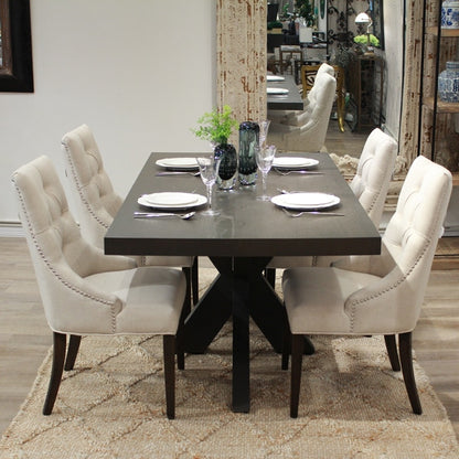 椅子・チェア おしゃれなリビングにぴったり/ 大人のモダンクラシックデザイン 【2脚セット】(アイボリー）