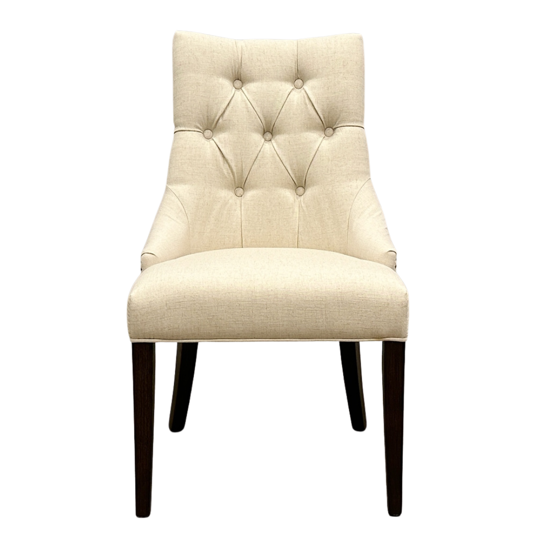 椅子・チェア おしゃれなリビングにぴったり/ 大人のモダンクラシックデザイン 【2脚セット】(アイボリー）