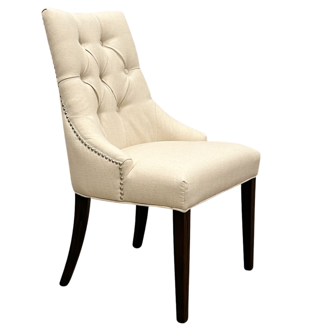 椅子・チェア おしゃれなリビングにぴったり/ 大人のモダンクラシックデザイン 【2脚セット】(アイボリー）