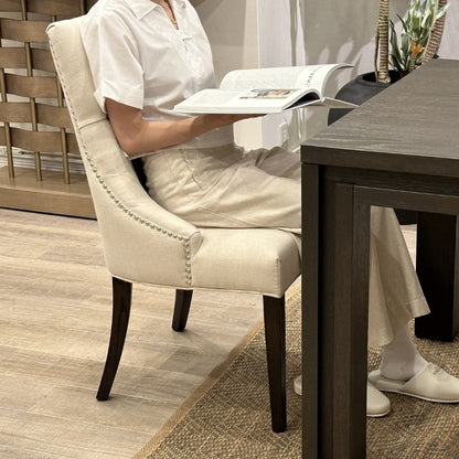 椅子・チェア おしゃれなリビングにぴったり/ 大人のモダンクラシックデザイン 【2脚セット】(アイボリー）