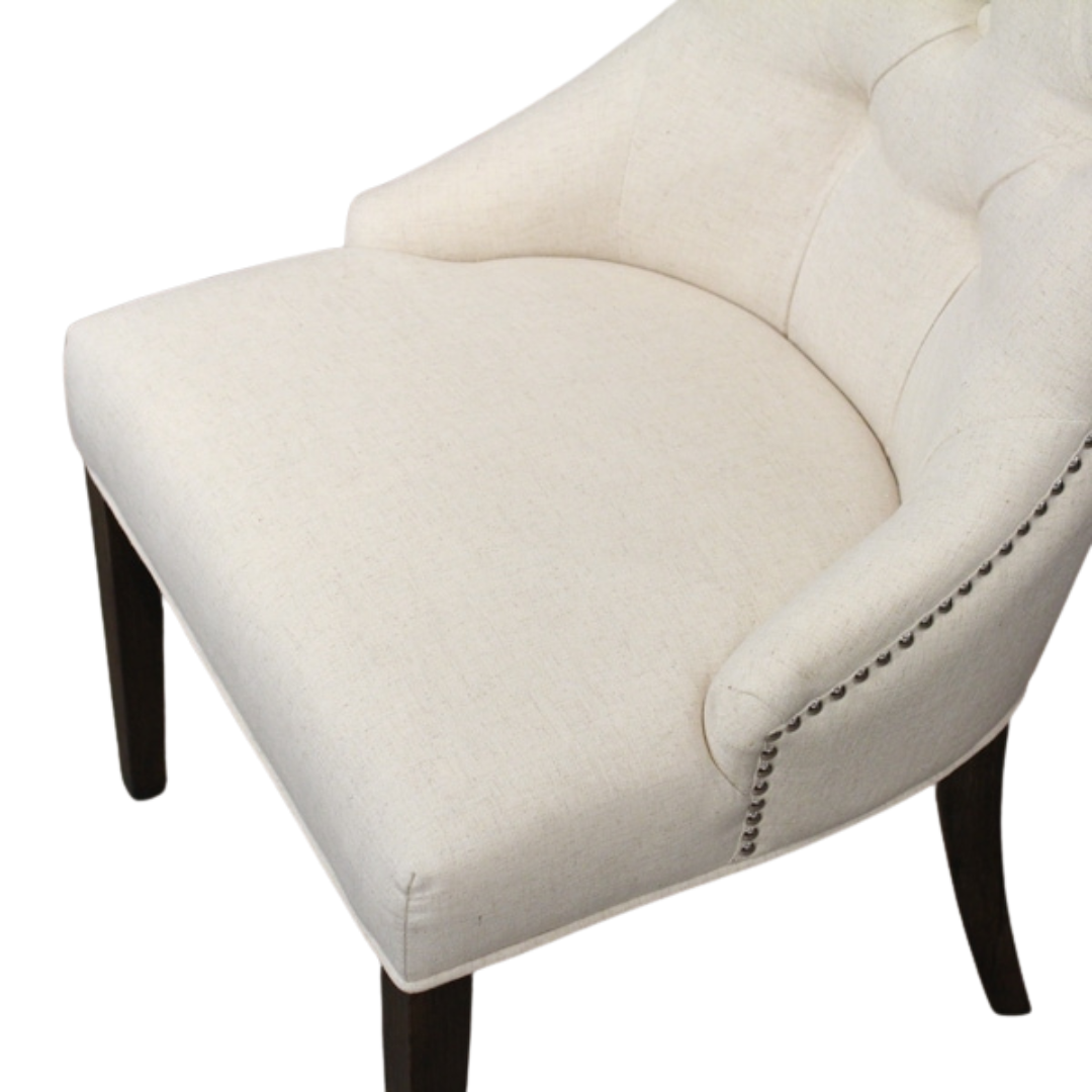 椅子・チェア おしゃれなリビングにぴったり/ 大人のモダンクラシックデザイン 【2脚セット】(アイボリー）