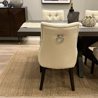 椅子・チェア おしゃれなリビングにぴったり/ 大人のモダンクラシックデザイン 【2脚セット】(アイボリー）