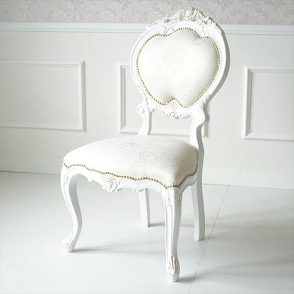 ダイニングチェア（クラシカル）/ 猫脚・ホワイト×ゴールド チェア【送料無料】