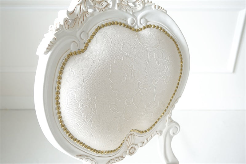 ダイニングチェア（クラシカル）/ 猫脚・ホワイト×ゴールド チェア【送料無料】