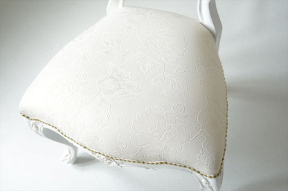 ダイニングチェア（クラシカル）/ 猫脚・ホワイト×ゴールド チェア【送料無料】