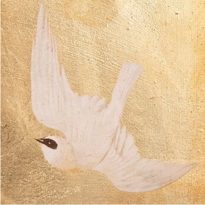 花と鳥のゴールドアートパネル 98×98cm｜インテリアアート