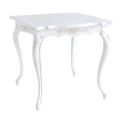 白色 猫脚 /ティーテーブル 80×80cm 姫系インテリア【送料無料】