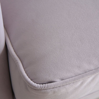 3人掛けソファ W190cm ベルベッド (ライトパープル)  / ホテルライクなソファ【送料無料】