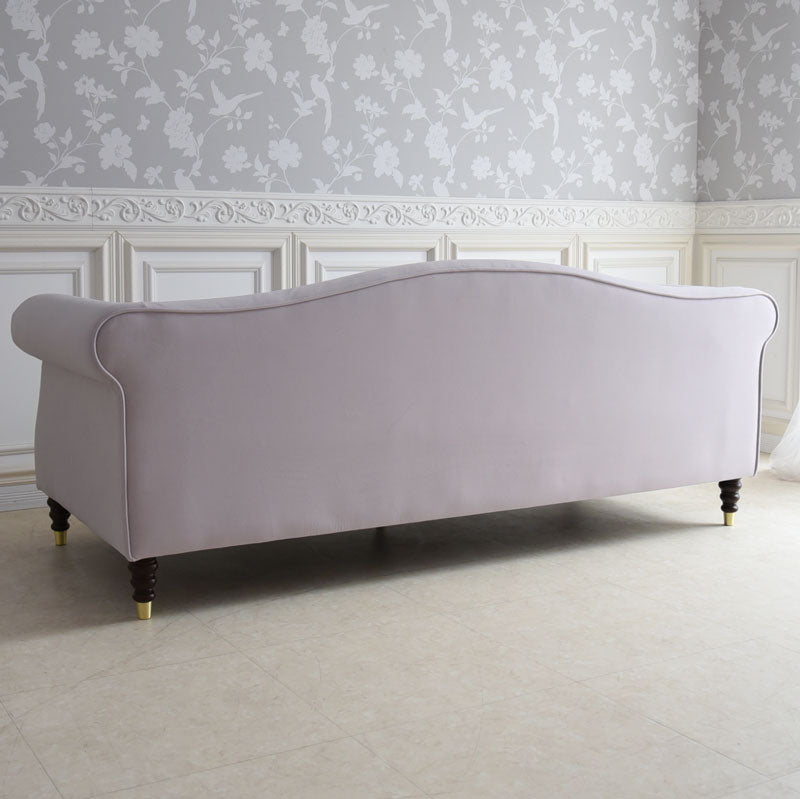 3人掛けソファ W190cm ベルベッド (ライトパープル)  / ホテルライクなソファ【送料無料】