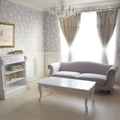 3人掛けソファ W190cm ベルベッド (ライトパープル)  / ホテルライクなソファ【送料無料】