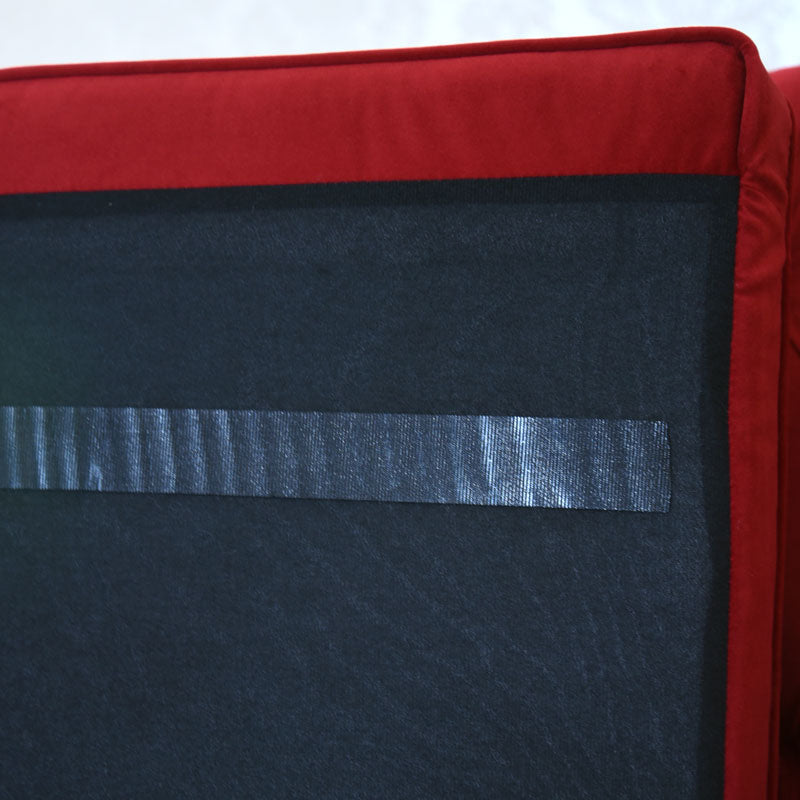 ベルベッド張り クラシック3人掛けソファ/ 赤が映えるホテルライクなラグジュアリーインテリア【送料無料】