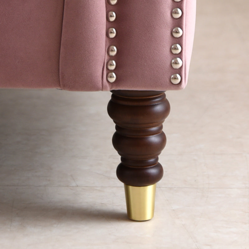 3人掛けソファ W190cm ベルベッド (ピンク)  / ホテルライクなソファ【送料無料】