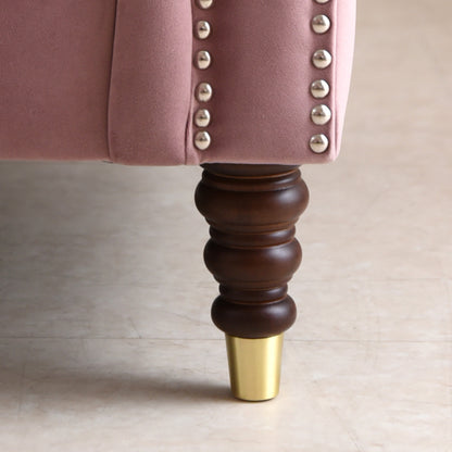 3人掛けソファ W190cm ベルベッド (ピンク)  / ホテルライクなソファ【送料無料】