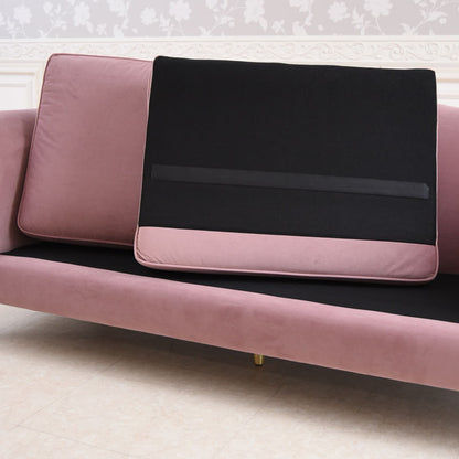 3人掛けソファ W190cm ベルベッド (ピンク)  / ホテルライクなソファ【送料無料】