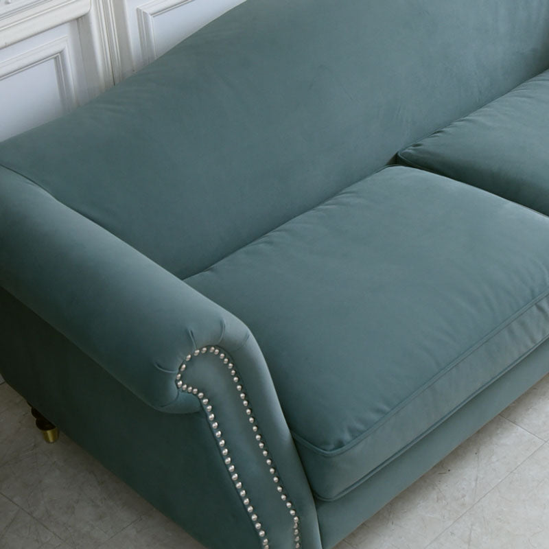グリーンベルベッド ソファ3人掛け/ 落ち着きと上質感を叶えるホテルライクなソファ【送料無料】