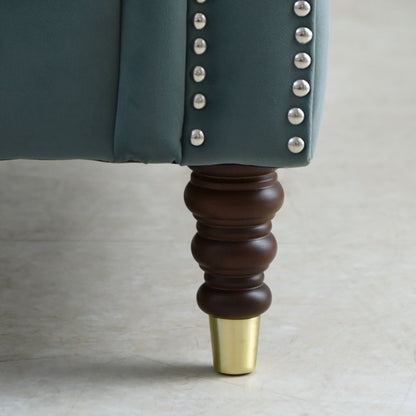 グリーンベルベッド ソファ3人掛け/ 落ち着きと上質感を叶えるホテルライクなソファ【送料無料】