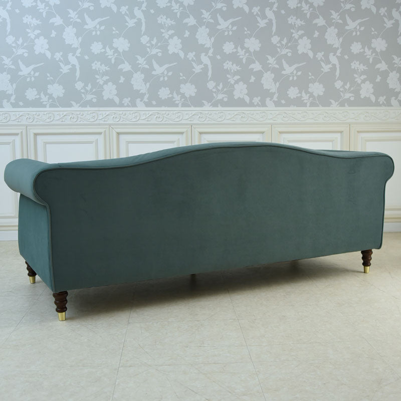 グリーンベルベッド ソファ3人掛け/ 落ち着きと上質感を叶えるホテルライクなソファ【送料無料】