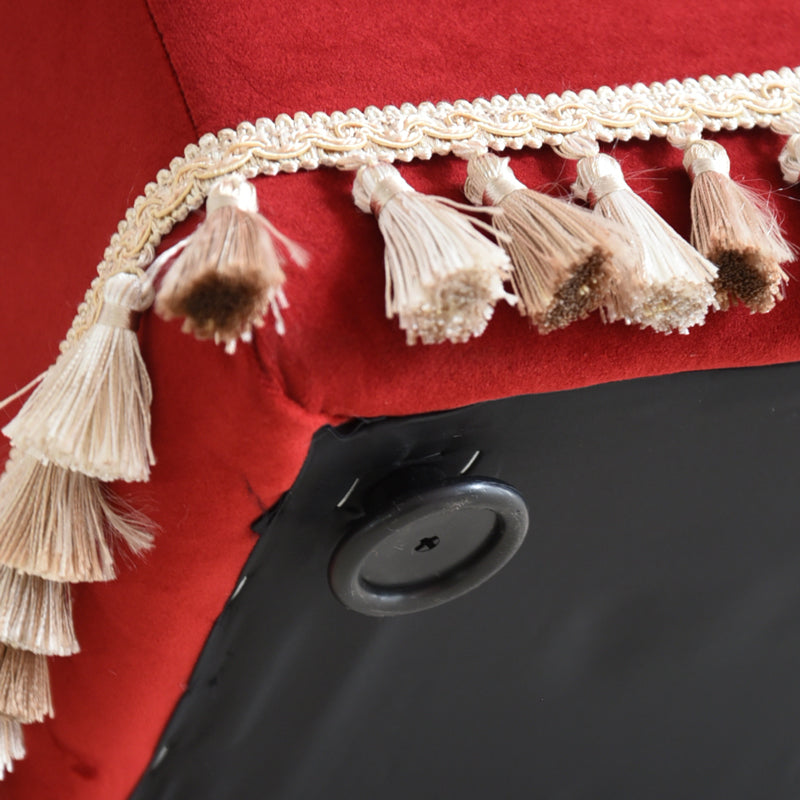 オットマン・スツール （ベルベッド レッド ホテルライク）／すっきりシンプルクラシック【送料無料】