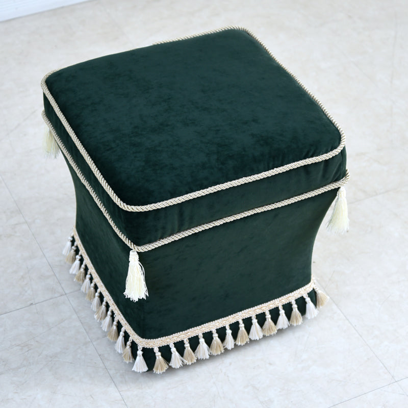 オットマン・スツール （ベルベッド グリーン ホテルライク）／すっきりシンプルクラシック【送料無料】