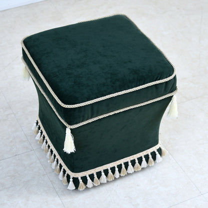 オットマン・スツール （ベルベッド グリーン ホテルライク）／すっきりシンプルクラシック【送料無料】