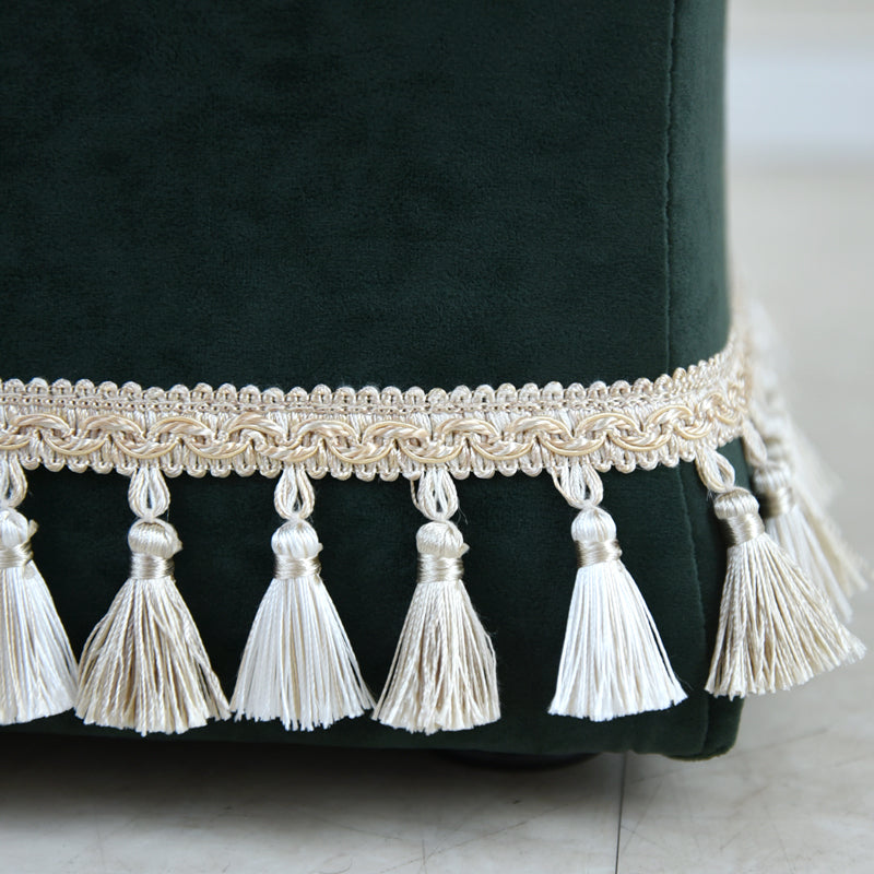 オットマン・スツール （ベルベッド グリーン ホテルライク）／すっきりシンプルクラシック【送料無料】