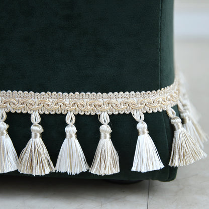 オットマン・スツール （ベルベッド グリーン ホテルライク）／すっきりシンプルクラシック【送料無料】